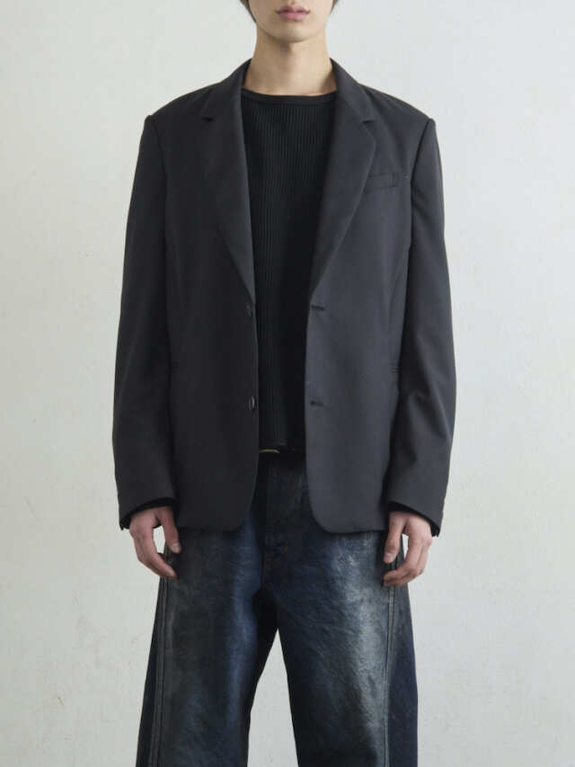 NVRFRGT SINGLE BREASTED BLAZER BLACK 2025AW