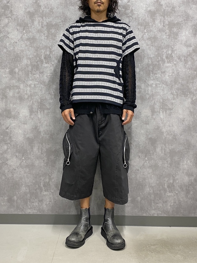 nvrfrgt 3D Twisted Cargo Shorts size1 黒｜ショートパンツ