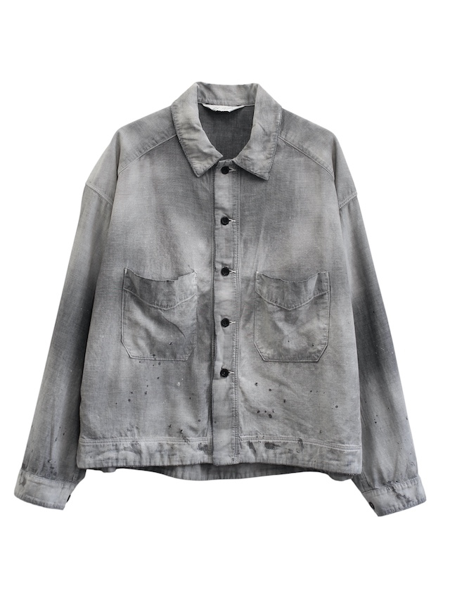 ANCELLM CHAMBRAY SHIRT JACKET BLACK 通販ページ octavia