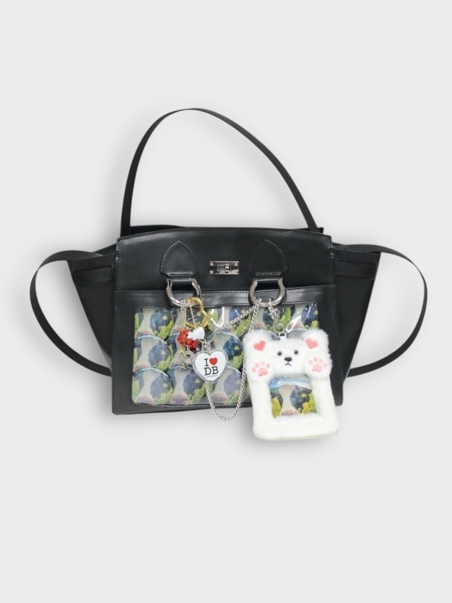 doublet LEATHER "ITA" SHOULDER BAG BLACK 2026SS