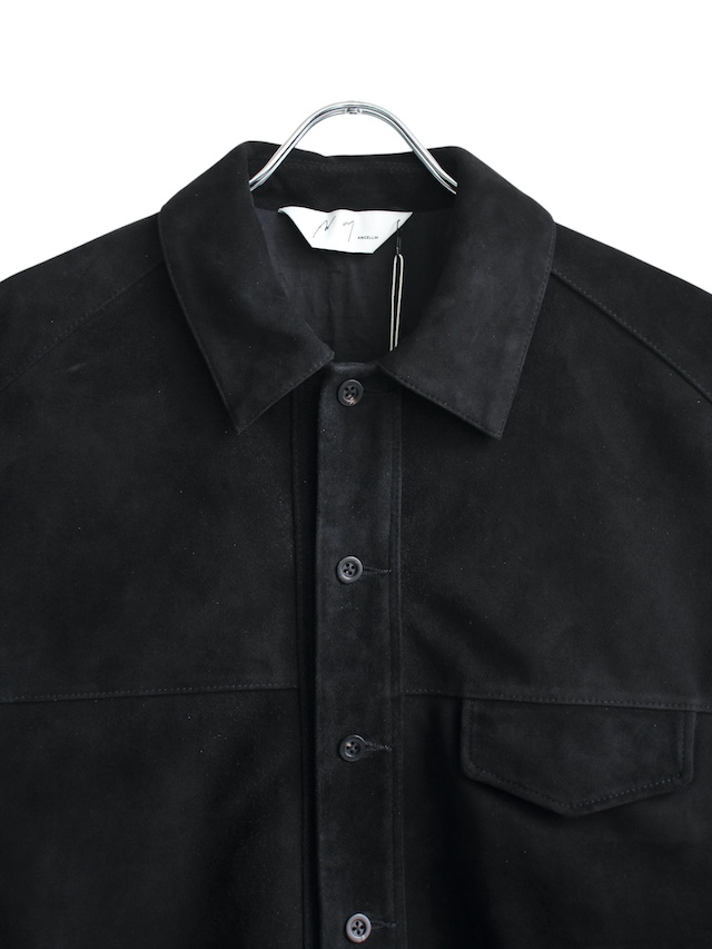 ANCELLM SUEDE SHORT SHIRT JACKET BLACK 通販ページ octavia