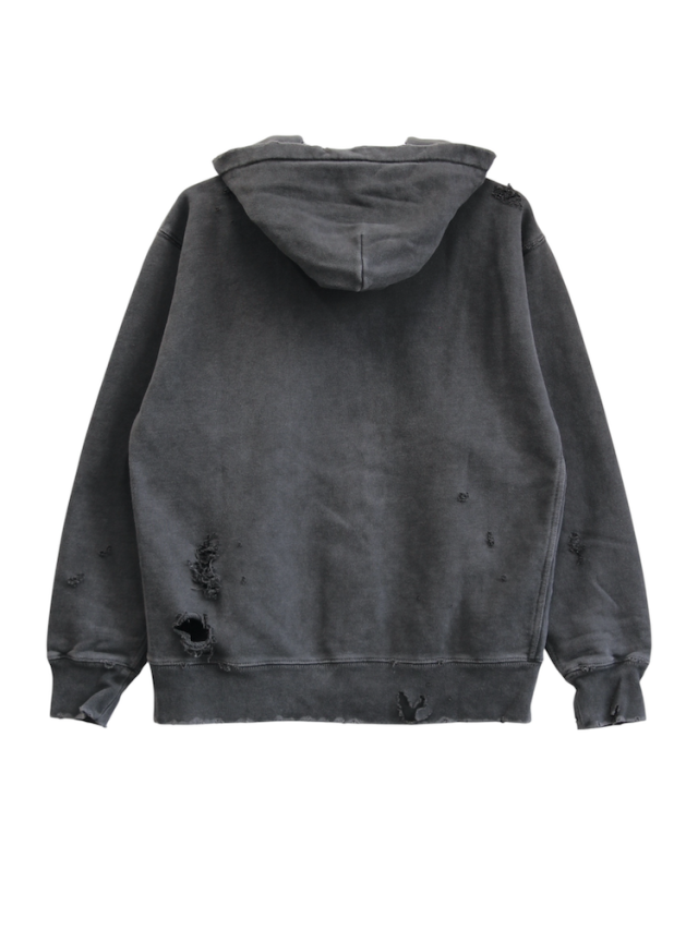 JIEDA DAMAGE PATCH ZIP HOODIE BLACK 通販 商品ページ octavia