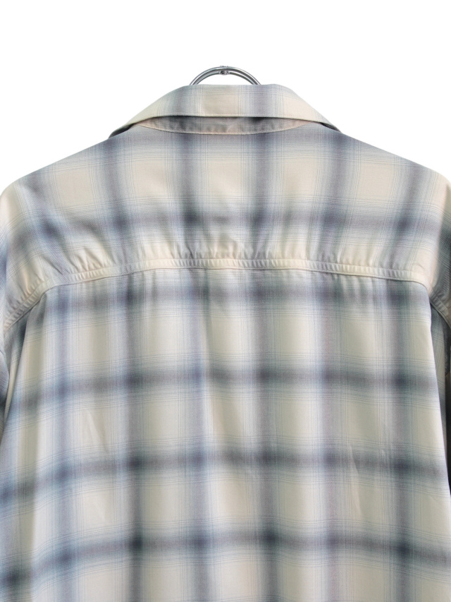 arenotis Rayon Ombre Gathered Skipper Shirt WHITE 2025AW