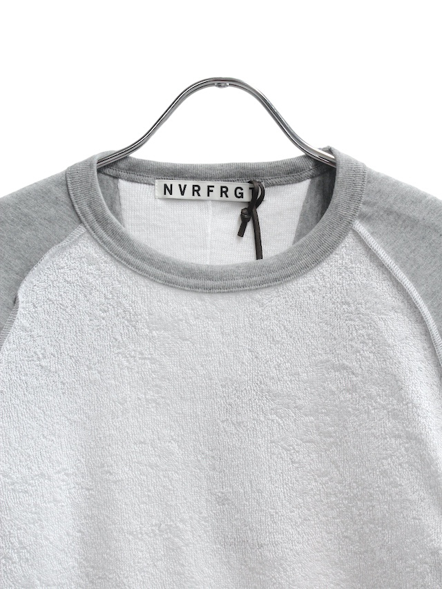 NVRFRGT 通販 TERRY PANELLED RAGLAN SLEEVE T-SHIRT WHITE/HEATHER 