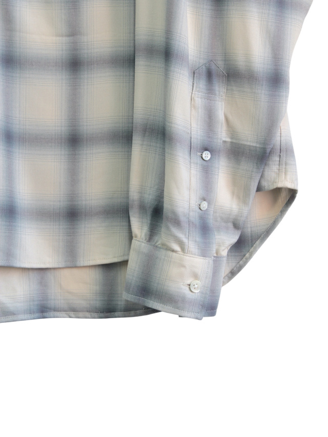 arenotis Rayon Ombre Gathered Skipper Shirt WHITE 2025AW 通販