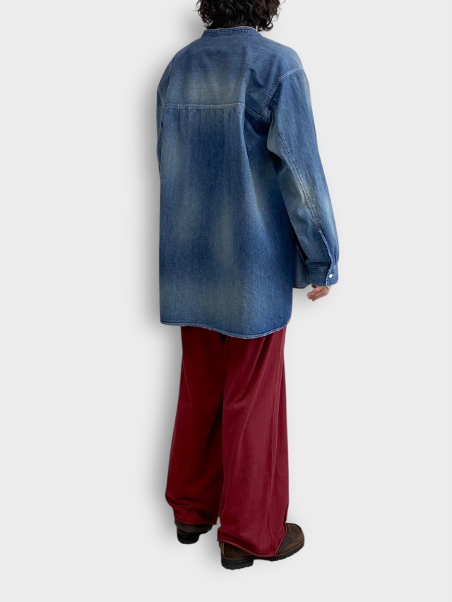 ANCELLM DENIM BAND COLLAR SHIRT INDIGO 2026SS 通販ページ octavia