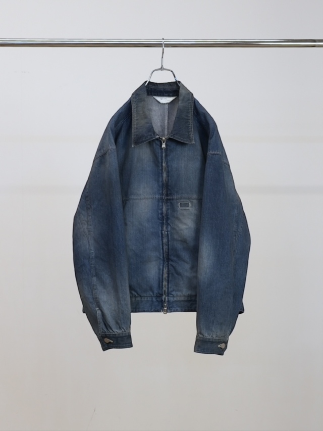 ANCELLM DENIM ZIPUP JACKET INDIGO 2026SS