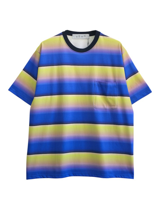 bal GRADIENT STRIPE CREW NECK TEE BLUE 2025SS