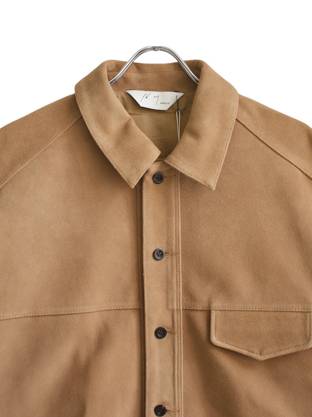 ANCELLM SUEDE SHORT SHIRT JACKET BROWN 通販ページ octavia