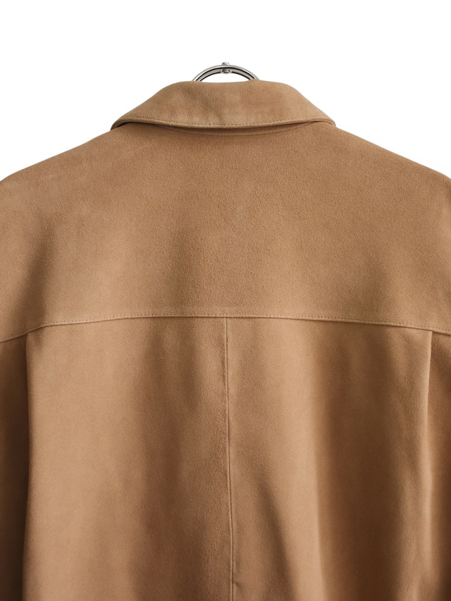 ANCELLM SUEDE SHORT SHIRT JACKET BROWN 通販ページ octavia