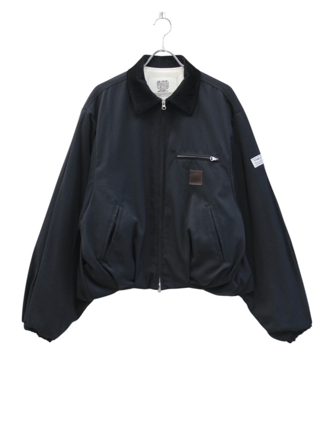 elephant TRIBAL fabrics Puffer Tuck Work Jacket BLACK 2025AW