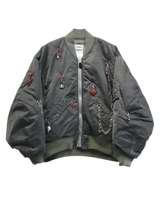 ホドゥさん専用AT LAST&CO DOUBLE COLLAR JACKET doublet KEY CHAIN DECORATED BOMBER JACKET KHAKI 通販商品