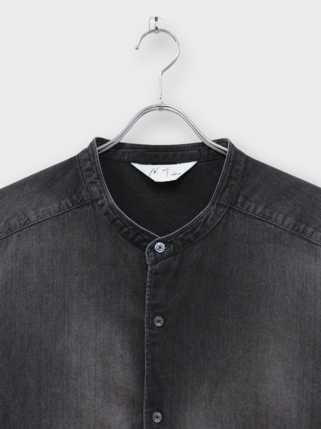 ANCELLM DENIM BAND COLLAR SHIRT BLACK 2026SS 通販ページ octavia