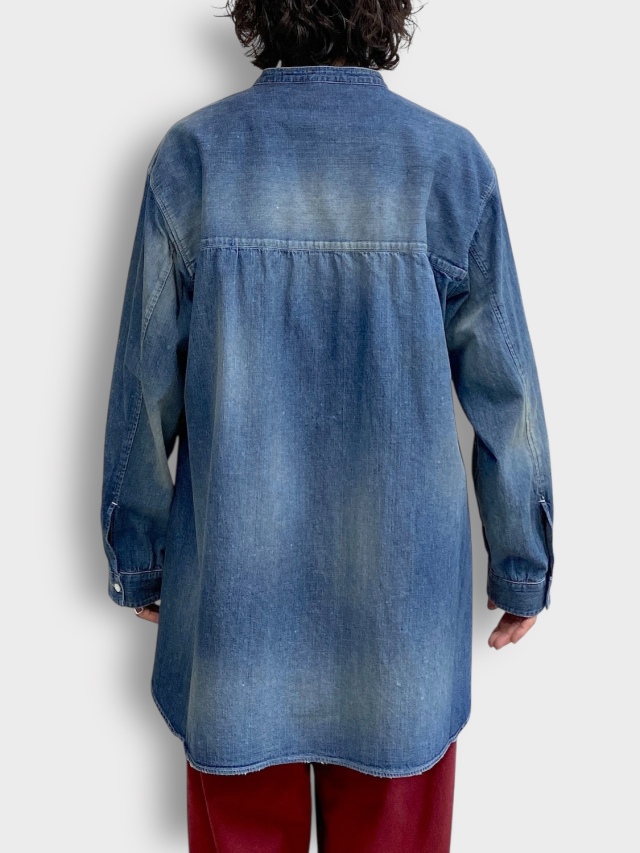 ANCELLM DENIM BAND COLLAR SHIRT INDIGO 2026SS 通販ページ octavia