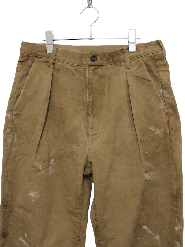 ANCELLM/アンセルム PAINT CHINO TROUSERS BROWN 24SS 公式通販