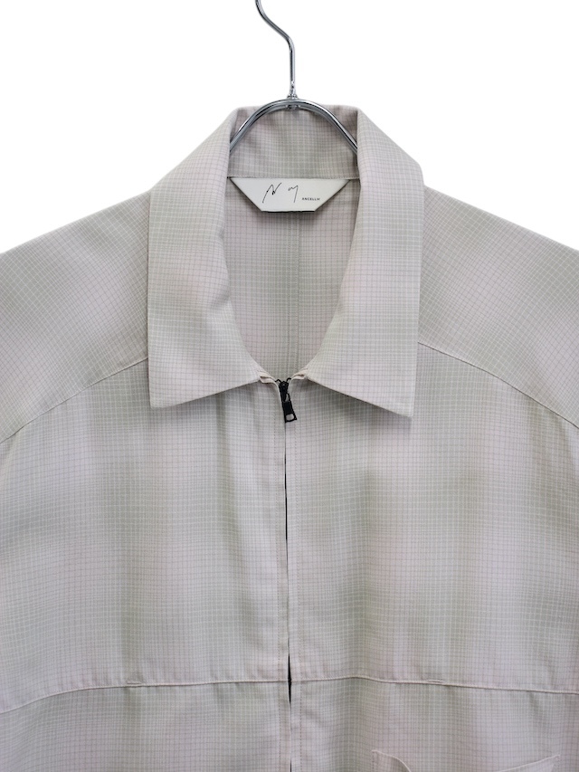 ANCELLM OMBRECHECK SHORT ZIPUP SHIRTサイズ2 ancellm OMBRECHECK SHORT ZIPUP SHIRT - メルカリ