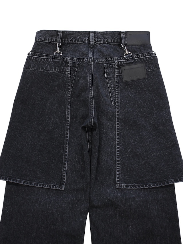 JIEDA SKIRT DENIM PANTS BLACK 通販 商品ページ octavia[オクタヴィア]