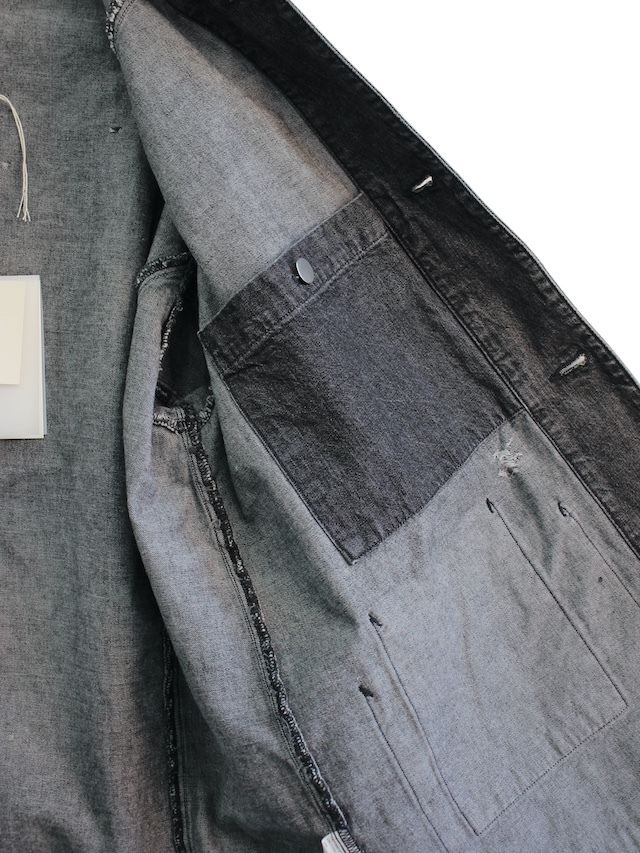 ジャケット・アウター ANCELLM DENIM COVERALL(BLACK) ANCELLM DENIM COVERALL [BLACK] - Fresh Service NECESSARY or