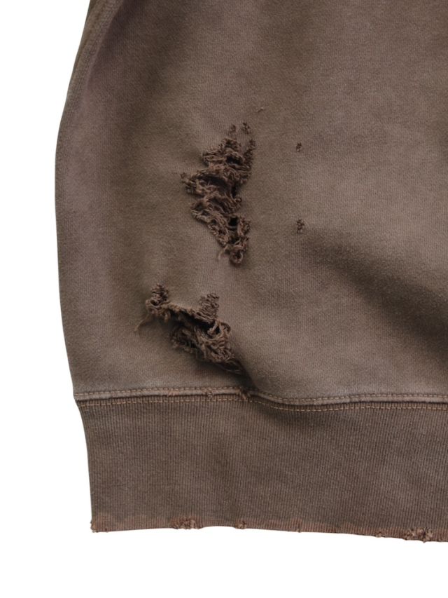 タグ JIEDA DAMAGE PATCH ZIP HOODIE BROWN 通販 商品ページ octavia