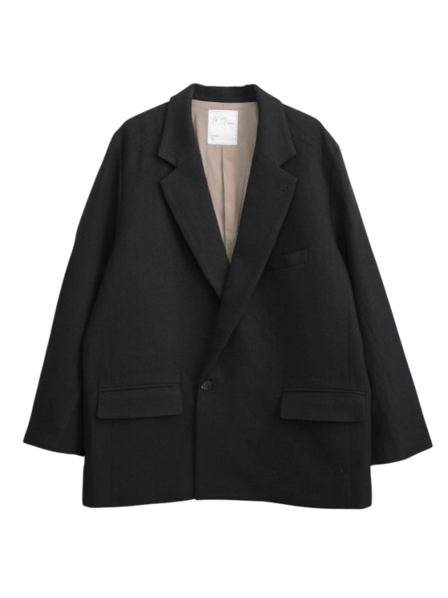 ANCELLM SEMI-DOUBLE TAILORED JACKET BLACK 2025AW 通販ページ