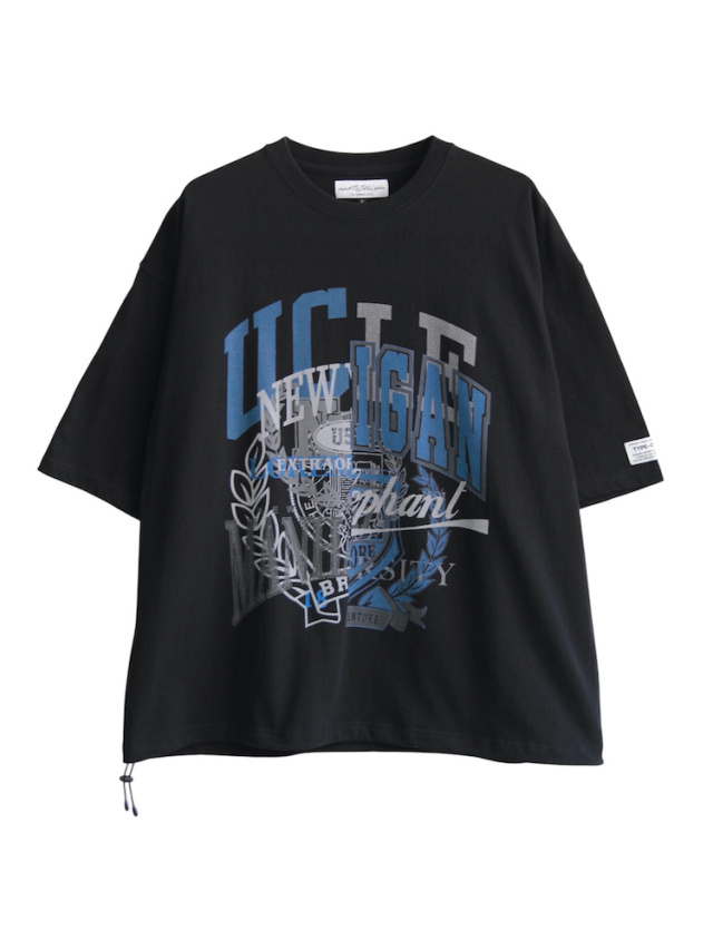 elephant TRIBAL fabrics Graphic Fat T-SH BLACK 2025AW