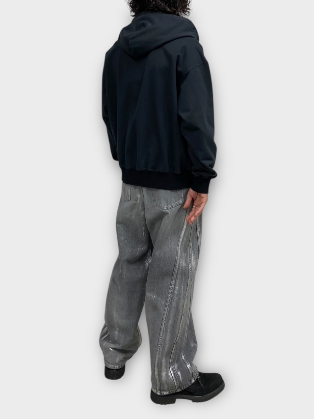 KANEMASA PHIL. 36G FINE SWEAT ZIP HOODIE BLACK DYE 2026SS 通販