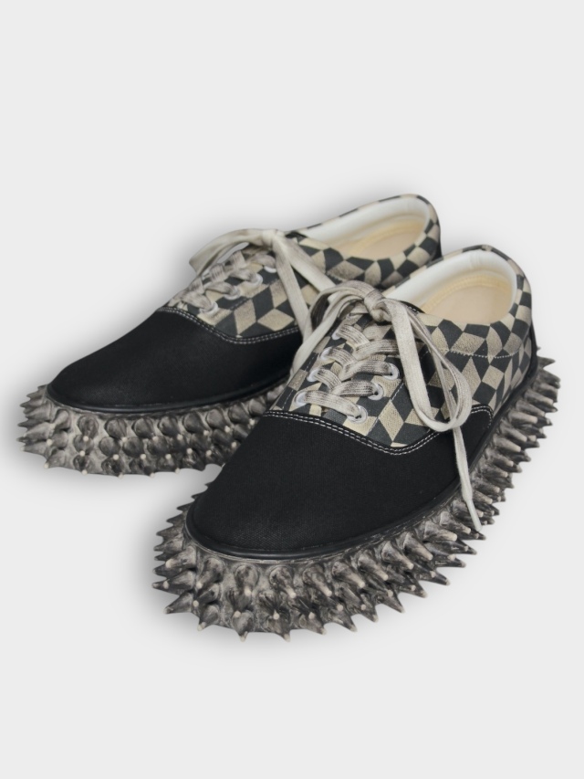 doublet DIRTY SPIKY CANVAS SNEAKER BLACK 2026SS