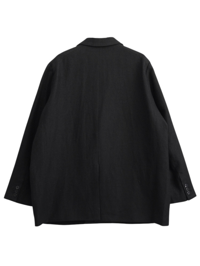 ジャケット・アウター ancellm DOUBLE-BREASTED COAT(BLACK) Balmain - Black Jacket With Buttons Silver - annameglio.com