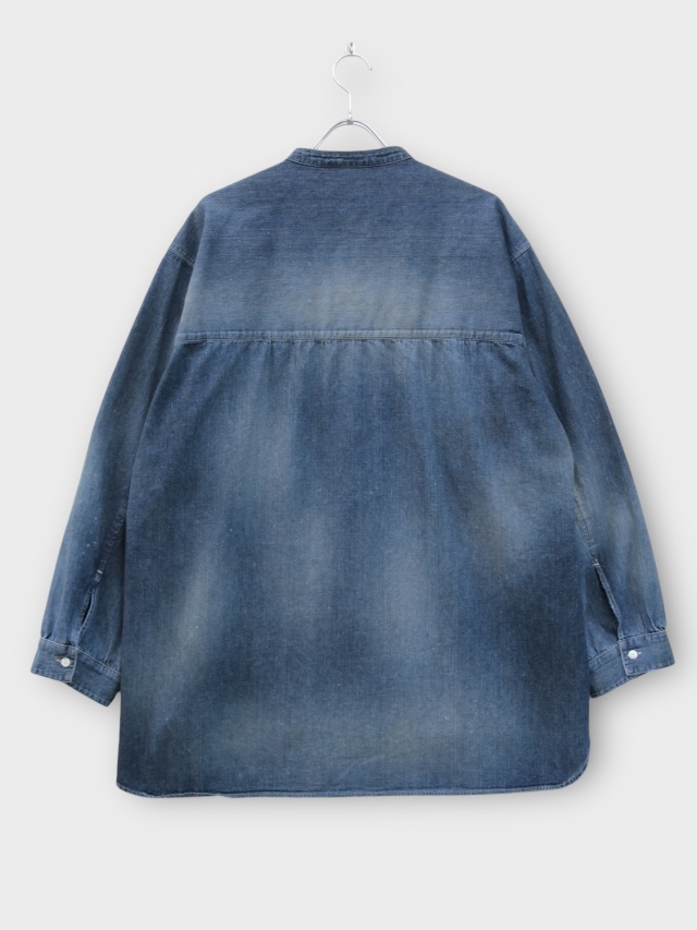 ANCELLM DENIM BAND COLLAR SHIRT INDIGO 2026SS 通販ページ octavia