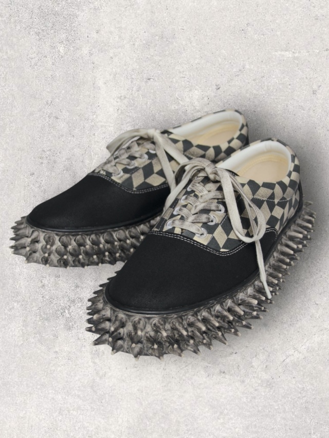 doublet DIRTY SPIKY CANVAS SNEAKER BLACK 2026SS