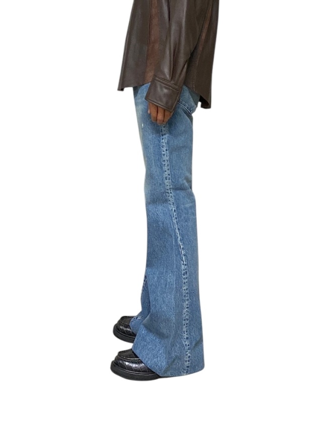 TANAKA FLARE JEAN TROUSERS GREEN BLUE 通販ページ octavia