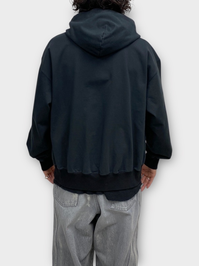 KANEMASA PHIL. 36G FINE SWEAT ZIP HOODIE BLACK DYE 2026SS 通販