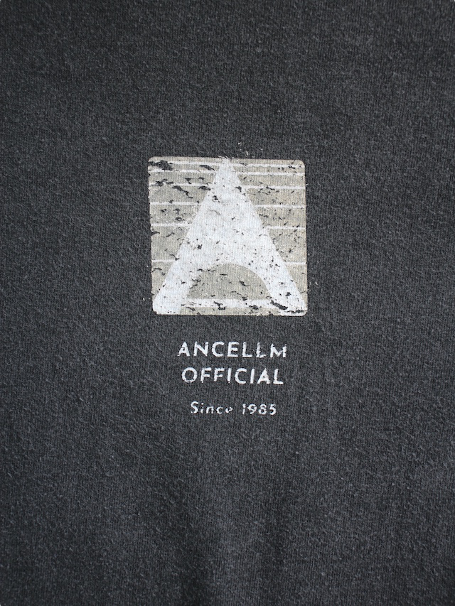 トップス ancellm LOGO LS T-SHIRT(BLACK) EMBROIDERY DYED LS T-SHIRT(BLACK) – ANCELLM