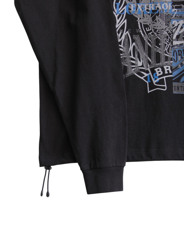 elephant TRIBAL fabrics Graphic Fat Long T-SH BLACK 通販