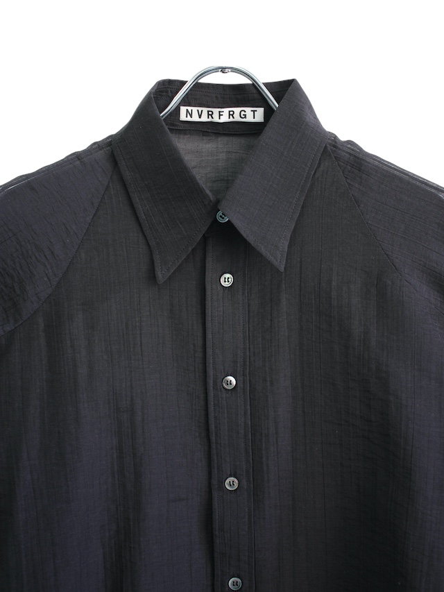 NVRFRGT SEMI SHEER FRENCH SEAM SHIRT BLACK 通販 商品ページ