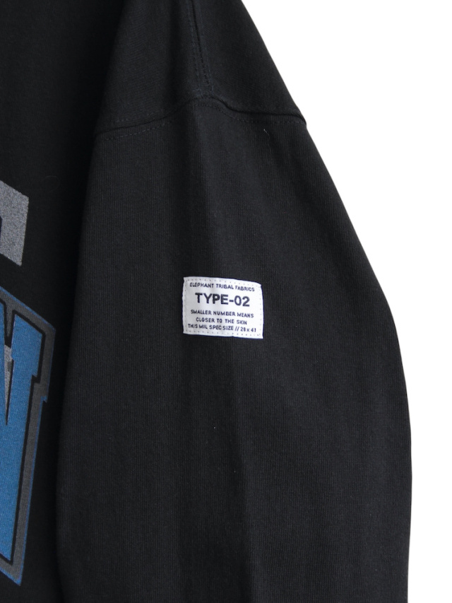 elephant TRIBAL fabrics Graphic Fat Long T-SH BLACK 通販 商品