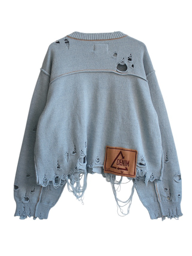 ＜doublet＞ZIP UP FUR YARN CARDIG Two Way Zip Knit Bomber