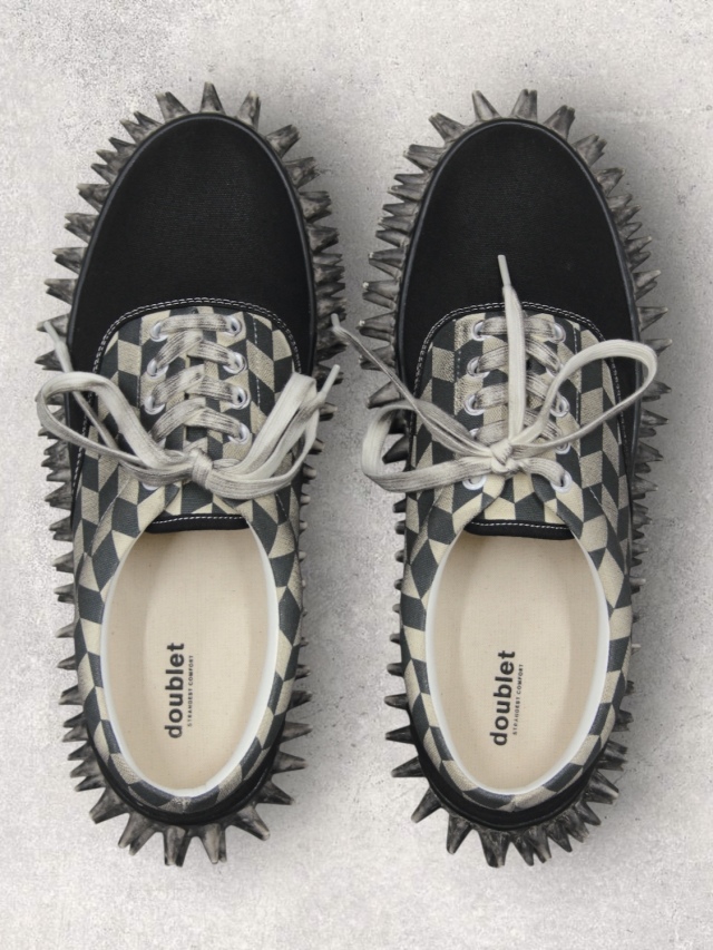 doublet 2026SS DIRTY SPIKY CANVAS SNEAKER BLACK 通販ページ octavia