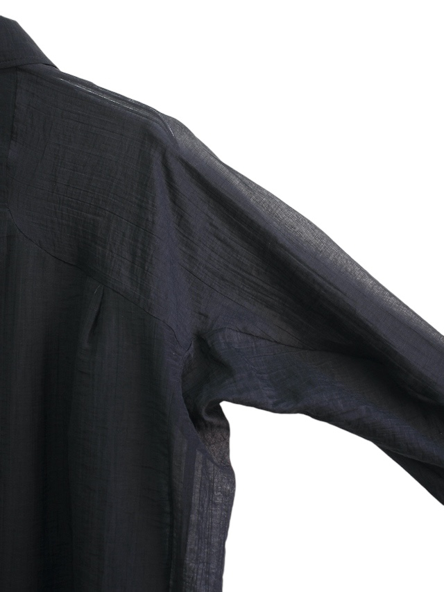 NVRFRGT SEMI SHEER FRENCH SEAM SHIRT BLACK 通販 商品ページ