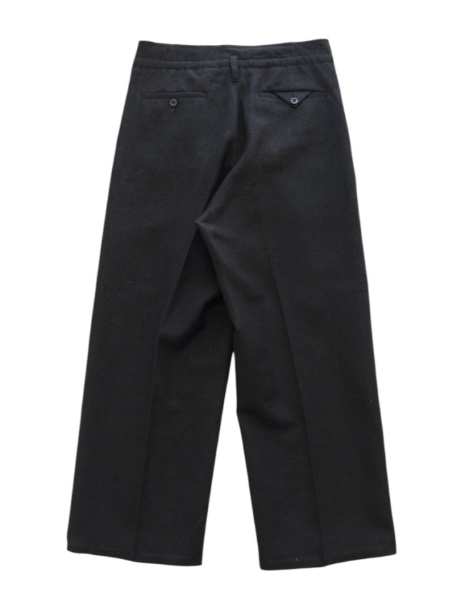 ANCELLM SHRINK WOOL WIDE SLACKS BLACK 2025AW 通販ページ