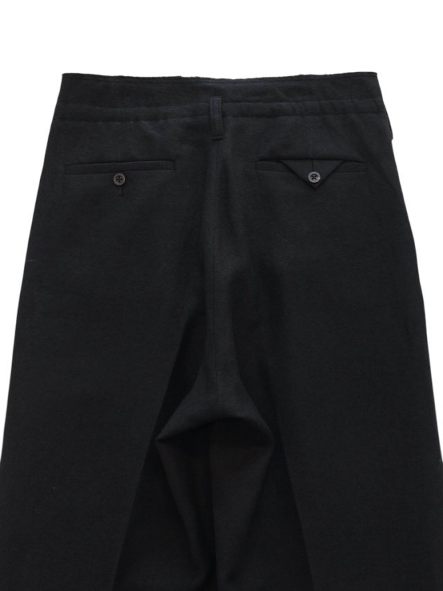 ANCELLM SHRINK WOOL WIDE SLACKS BLACK 2025AW 通販ページ
