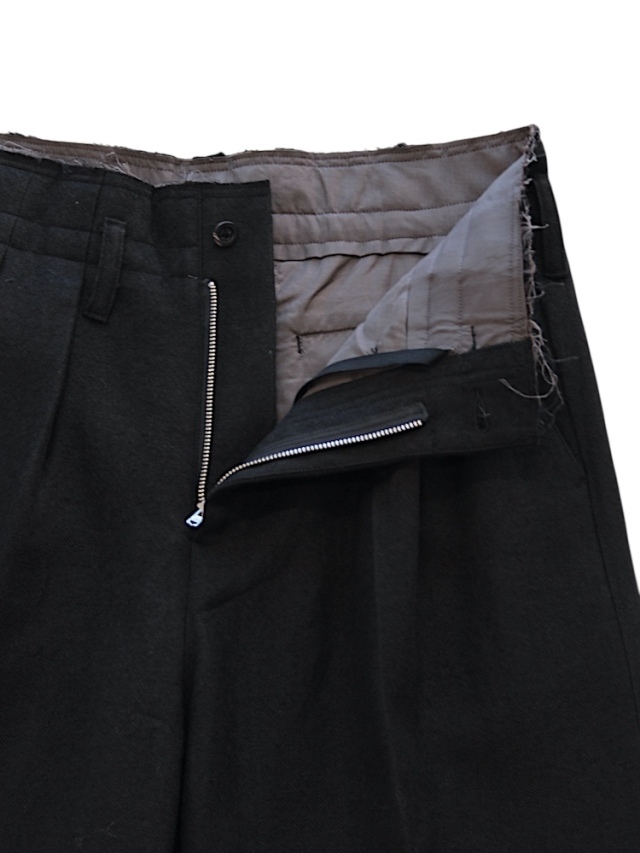 ANCELLM SHRINK WOOL WIDE SLACKS BLACK 2025AW 通販ページ octavia