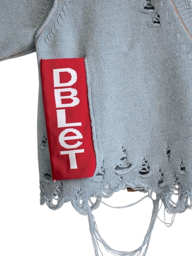 doublet 21aw リサイクル カーディガン Mサイズ doublet(ダブレット)RECYCLE DENIM YARN CARDIGAN (25SS53KN180