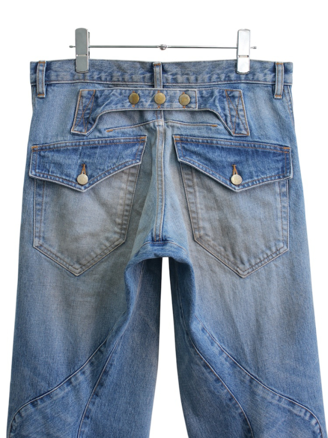 NVRFRGT 3D TWISTED JEANS 2.0 DISTRESSED FADED INDIGO 通販