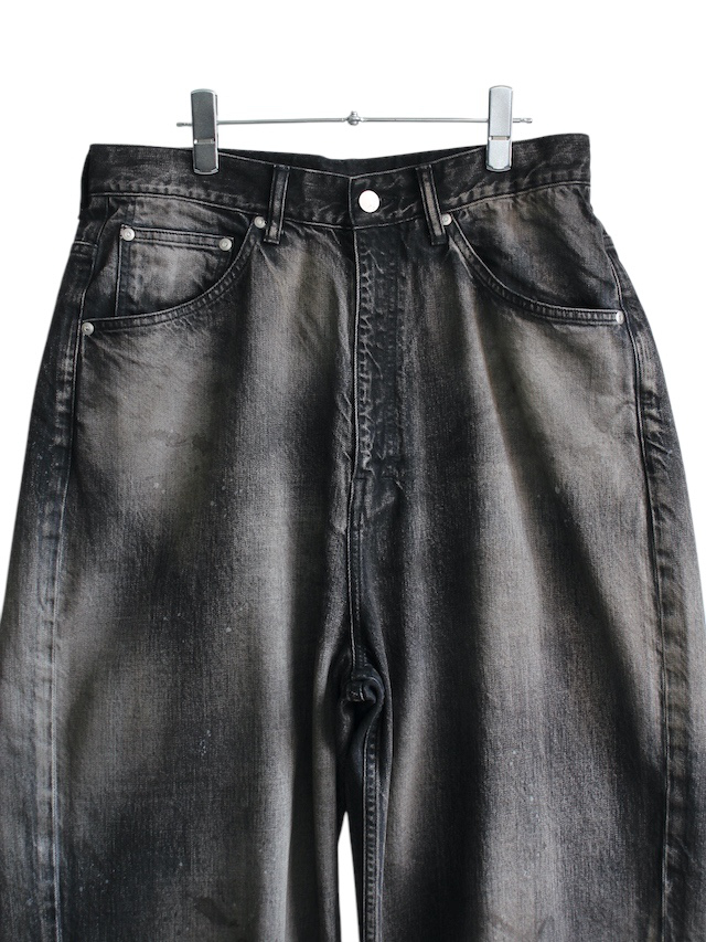 ANCELLM AGING WIDE 5P DENIM PANTS BLACK 通販ページ octavia