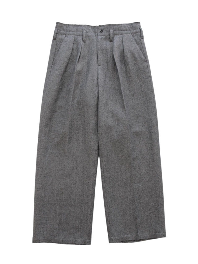 ANCELLM SHRINK WOOL WIDE SLACKS GRAY 2025AW 通販ページ