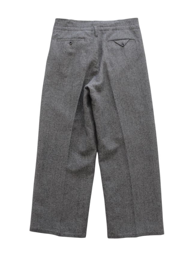 ANCELLM SHRINK WOOL WIDE SLACKS GRAY 2025AW 通販ページ