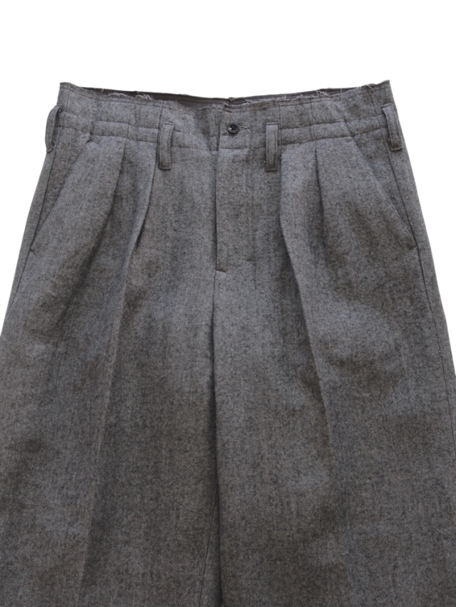 ANCELLM SHRINK WOOL WIDE SLACKS GRAY 2025AW 通販ページ octavia
