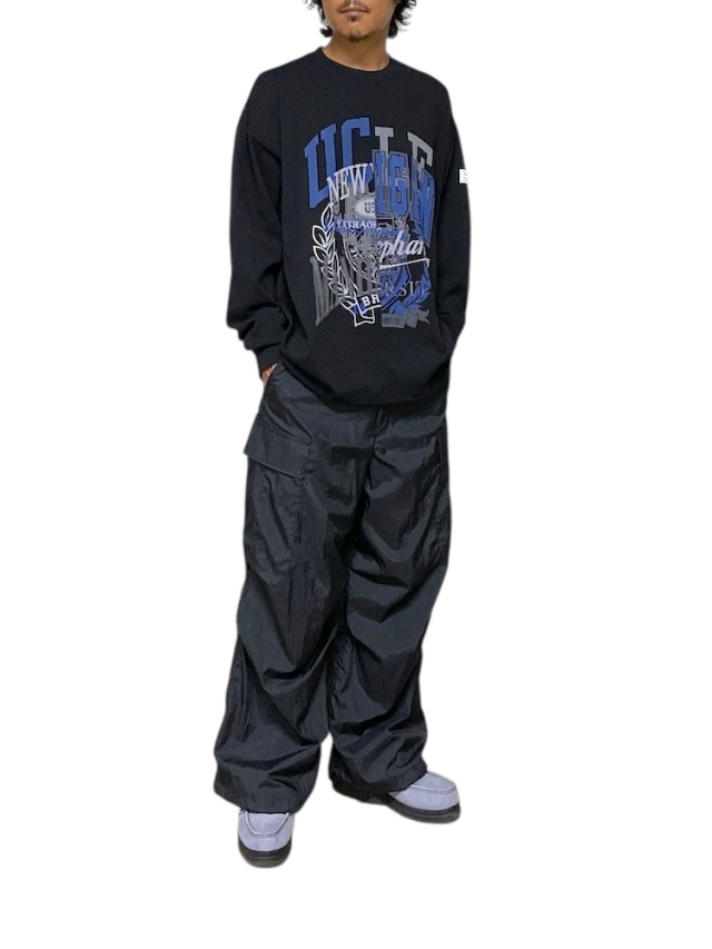 elephanttribal fabricsセットアップ elephant TRIBAL fabrics Graphic Fat Long T-SH BLACK 通販 商品