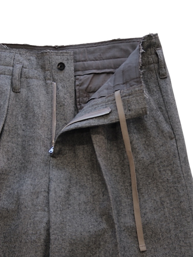 ANCELLM SHRINK WOOL WIDE SLACKS GRAY 2025AW 通販ページ octavia